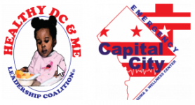 Healthy DC & Me and Capital City emergency Logos